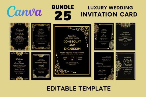 Download 25 Luxury Wedding Invitation Card Vol-2 - Wedding invitation Collection