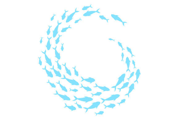 Download Fish Shoal Curl. Sea Animal Swimming Gro - Premium Resources