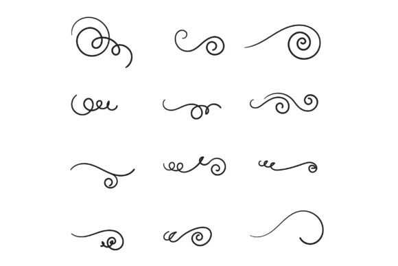 Download Doodle Flourishes Swirls - Swirl Collection