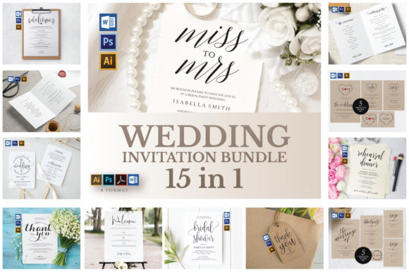 Download Wedding Invitation BUNDLE, TOS_29 - Wedding invitation Collection